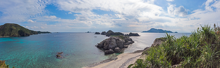 aka island at kerama islands in okinawa prefecture in japan.