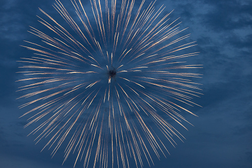 fireworks explosion in the sky.