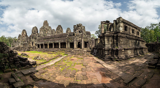 Ancient Bayon temple in Angkor Thom, Siem Reap, Cambodia