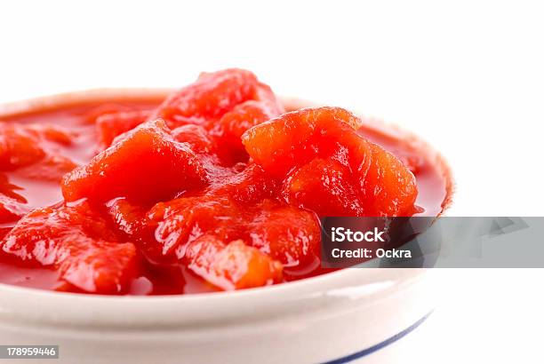 Foto de Purê De Tomate e mais fotos de stock de Esmagado - Esmagado, Tomate, Tigela - Louça