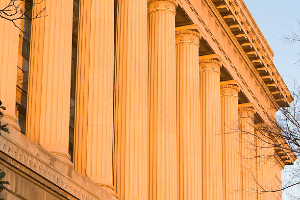 istock Columns US Department of Commerce in Washington, DC, Sunset Colors 178960813