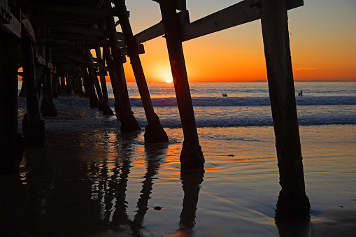 sunset at the San Clemente, CA pier