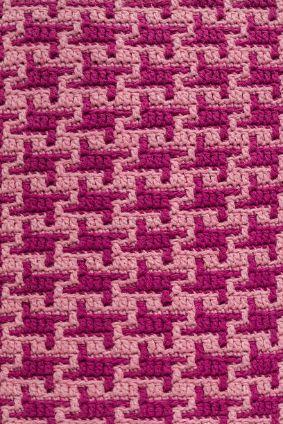 istock Crochet background. Abstract mosaic purple pattern. 1789609487