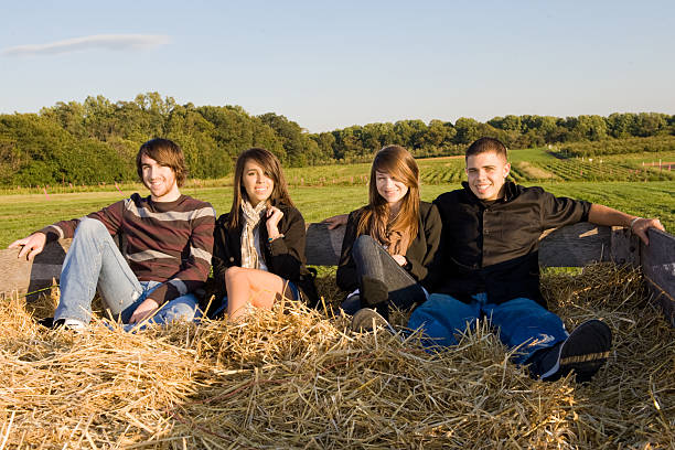 istock Friends on a Hay Ride 178961022