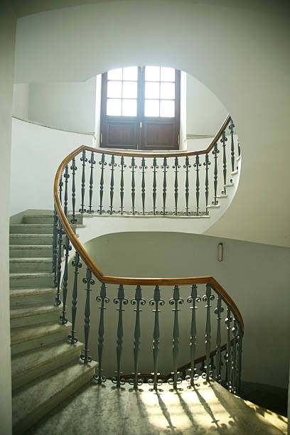 istock Round classical ladder in an interior of a temple 178961195