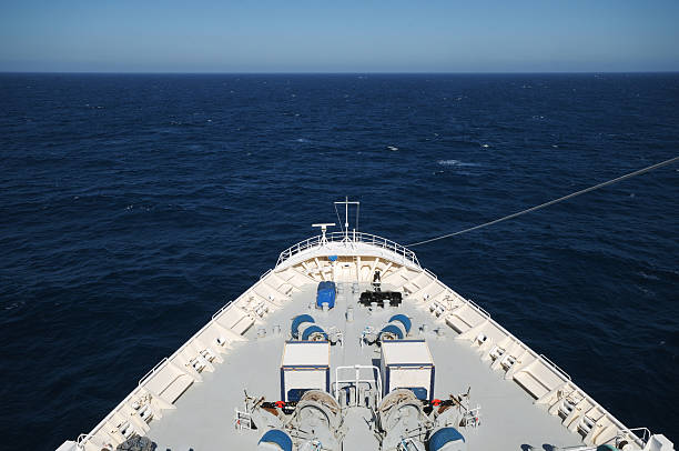 front Bow of a ship at the sea