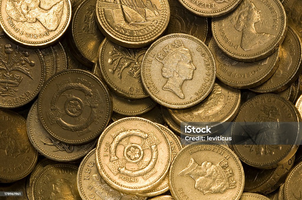 영국 1 파운드 동전 - 로열티 프리 0명 스톡 사진