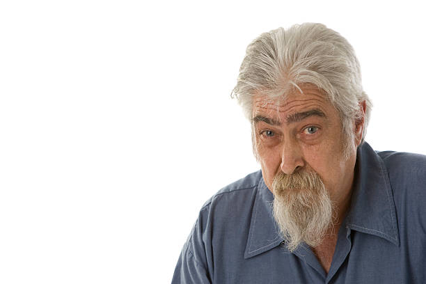 istock Gray Bearded Man Looks Quizzical 178962638