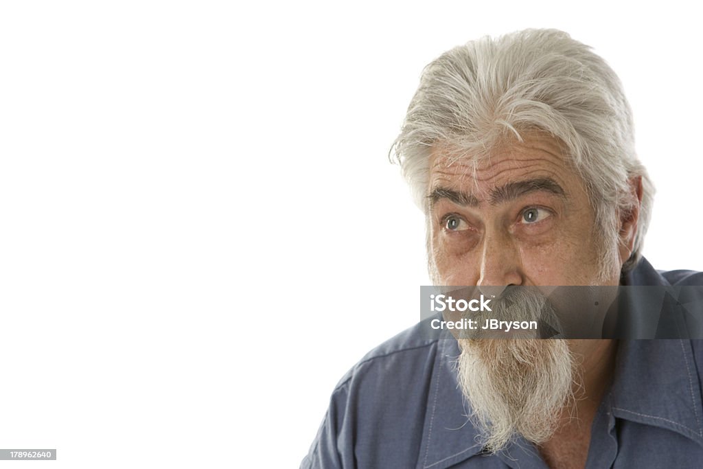 Gray barbudo homem Pensando - Royalty-free 50 Anos Foto de stock