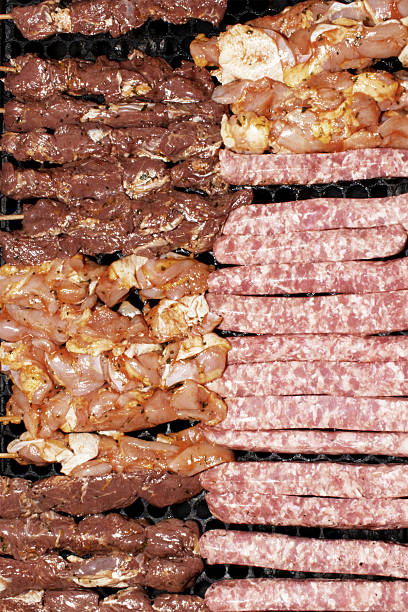 Barbecue skewers on the grillSee my food images serie by clicking on the image below: