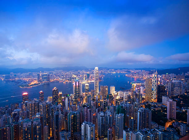 istock Hong Kong Skyline at Twilight from The Peak 178963614