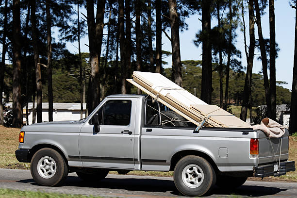 Pick-up loaded stock photo