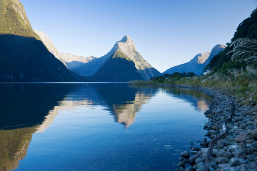 Milford Sound, one of New Zealand's most important tourist attractions and world famous for its natural beauty. 
