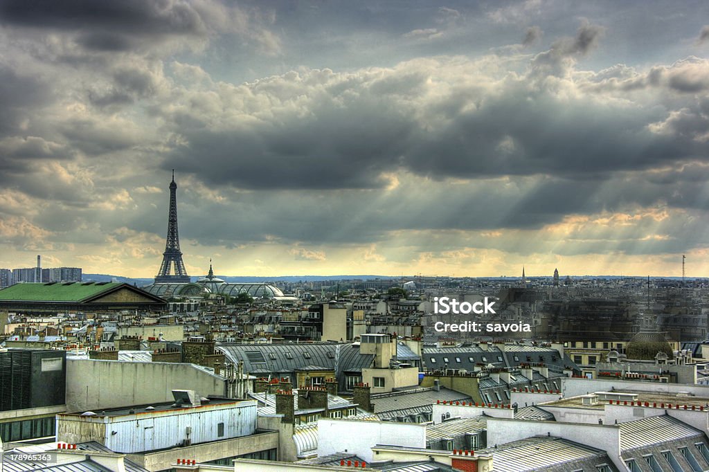 Vista tetti di Parigi - Foto stock royalty-free di Ambientazione esterna