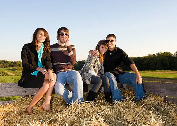 Photo of Attractive College Students on Hayride