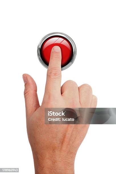 Foto de Pressionar Botão Stop e mais fotos de stock de Botão - Peça de Máquina - Botão - Peça de Máquina, Botão do Pânico, Apavorado