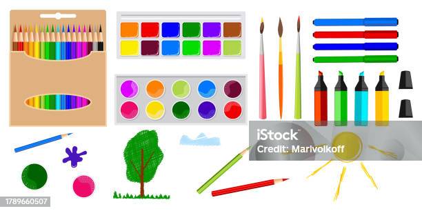 Creativity Example Objects Set Of Objects For Creativity Stock Illustration - Download Image Now ...