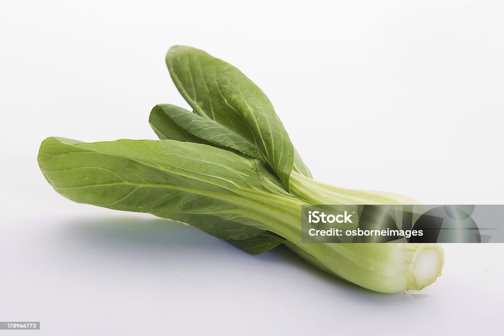 Asian vegetables Single isolated bok choy on white background Bok Choy Stock Photo