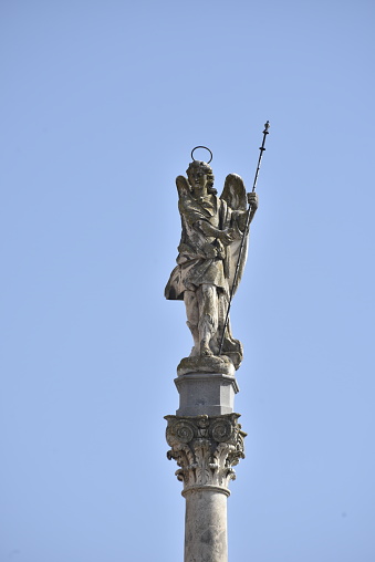Triunfo de San Rafael de la Puerta del Puente statue column, cordoba, spain