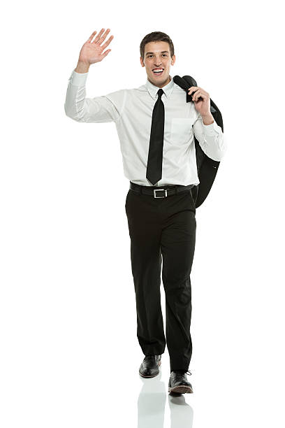 istock Businessman walking with waving hands 178968077