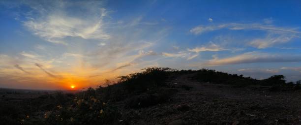 istock Sunset view with orange and blue colour 1789685657