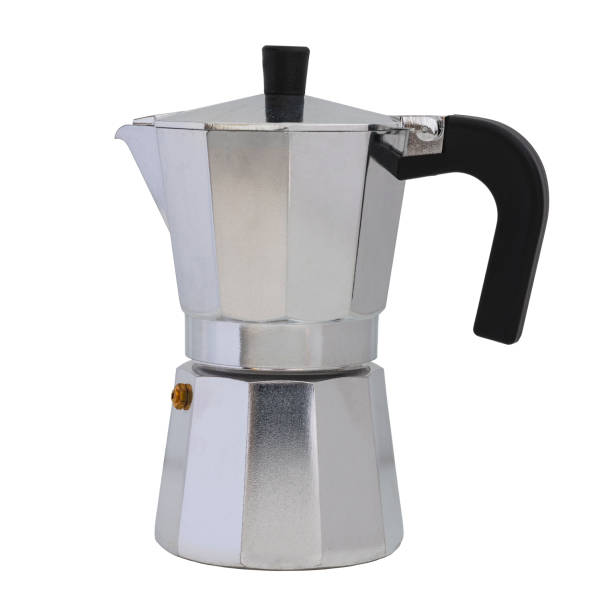 istock Italian coffee pot isolated on white background 1789687873