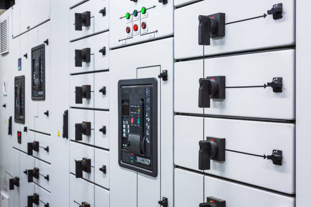 Industrial electrical switch panels in power station
