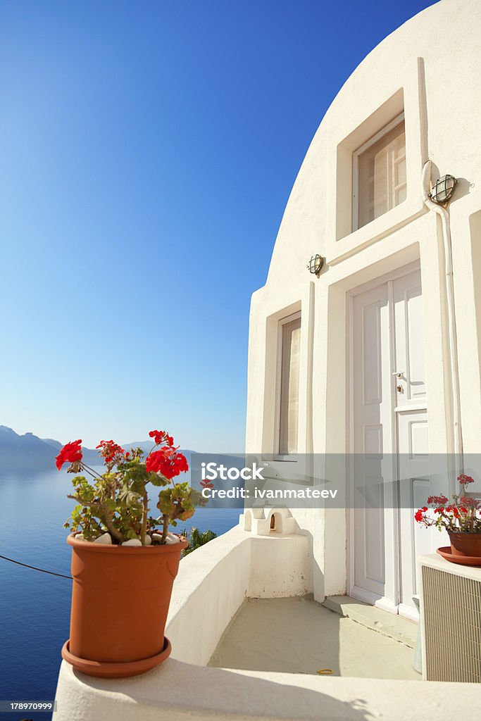 Verão nos EUA no resort, Santorini e Oia - Foto de stock de Acampamento de Férias royalty-free