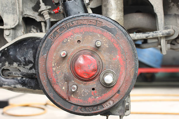 istock Brakes on a car with removed wheel 178972478