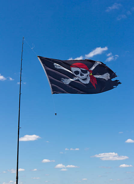 istock Jolly Roger on a Fishing Pole 178972861