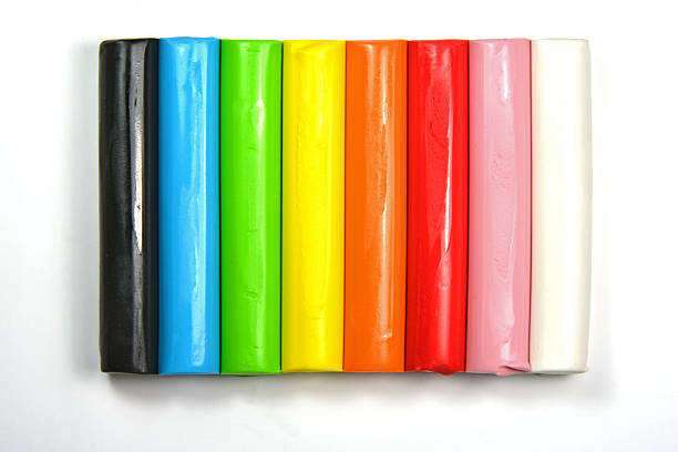 istock Color children's plasticine on a white background 178974322