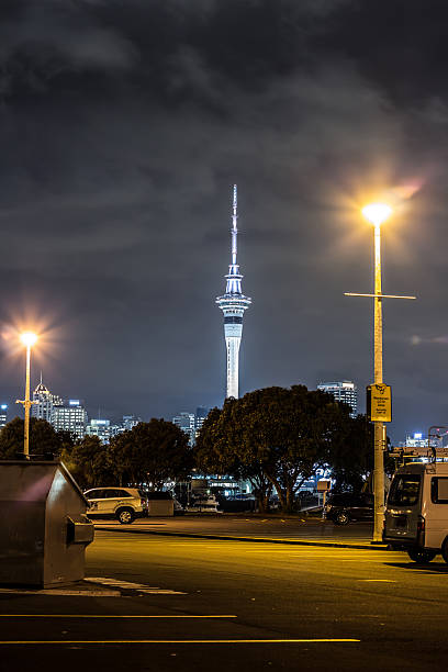 istock Auckland's Sky Tower seen from a carpark 178975715