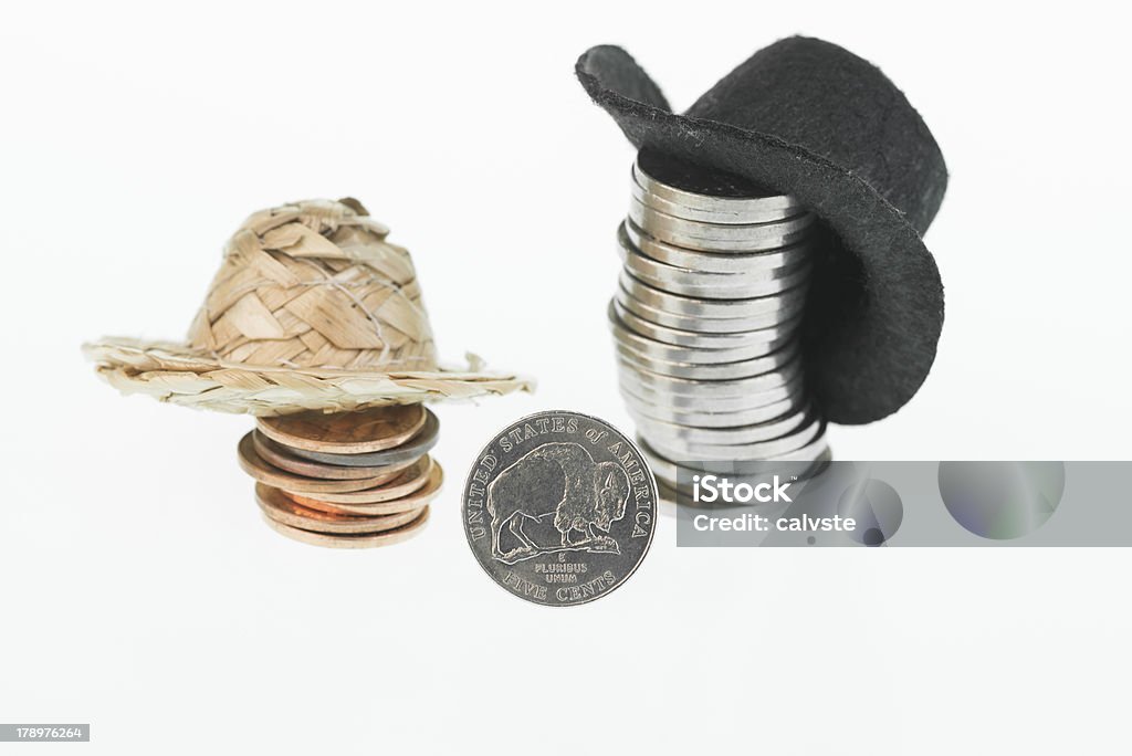 Bisonte americano de níquel com Chapéu de cowboy, strawHat e moedas - Royalty-free 2005 Foto de stock