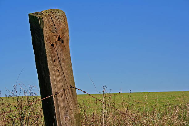 istock Old Fence Post In A Field 178977464