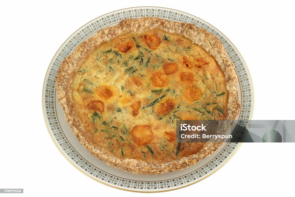 Asparagus Pie - top view "An alternative vegetarian version on the classic Quiche recipe.  Homemade with fresh asparagus, eggs, and cheddar cheese.  Definitely a healthy, hearty and savory dish!More Healthy Foods images from photographers belonging to Microstockgroup:" Asparagus Stock Photo