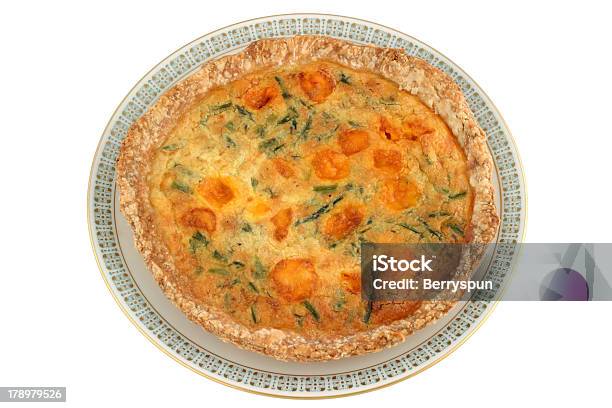Asparagus Pie Top View Stock Photo - Download Image Now - Asparagus, Backgrounds, Baked