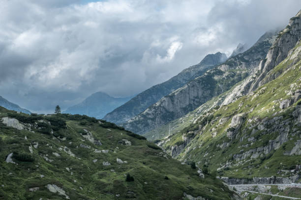 istock Shadow and light effects in the mountains in the Alps 1789795643