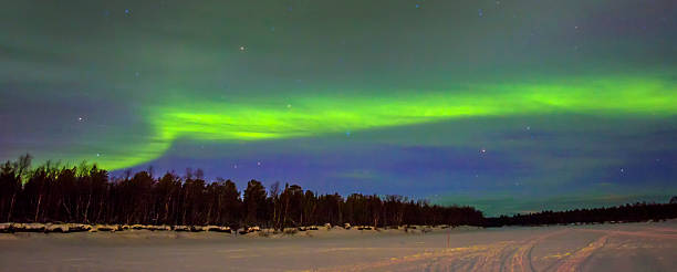 istock Northern Lights (Aurora borealis) over snowscape. 178979816