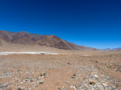 Pamir landscape at an altitude of 4000 m above sea level.