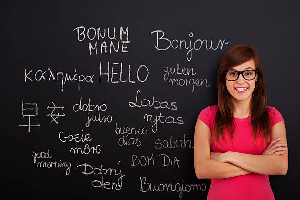 Learning foreign languages stock photo
