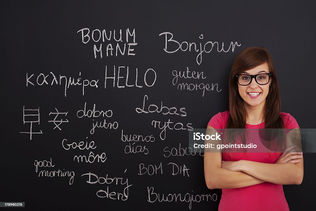Learning foreign languages - Royalty-free Batı Tarzı Olmayan Yazı Stok görsel