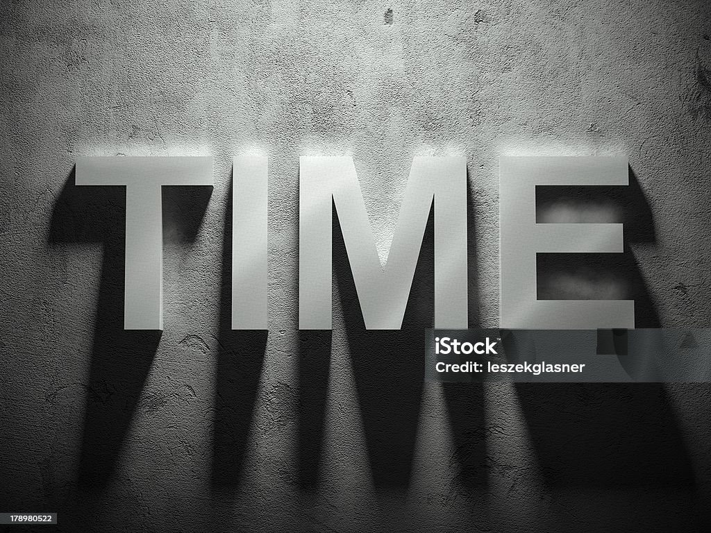 Word Time Background Time Text With Shadow Word Stock Photo - Download Image Now ...