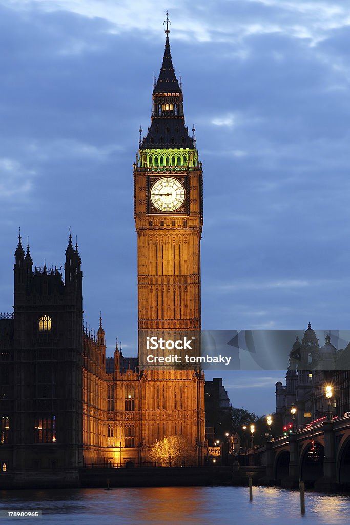 Big Ben na noite - Royalty-free Anoitecer Foto de stock