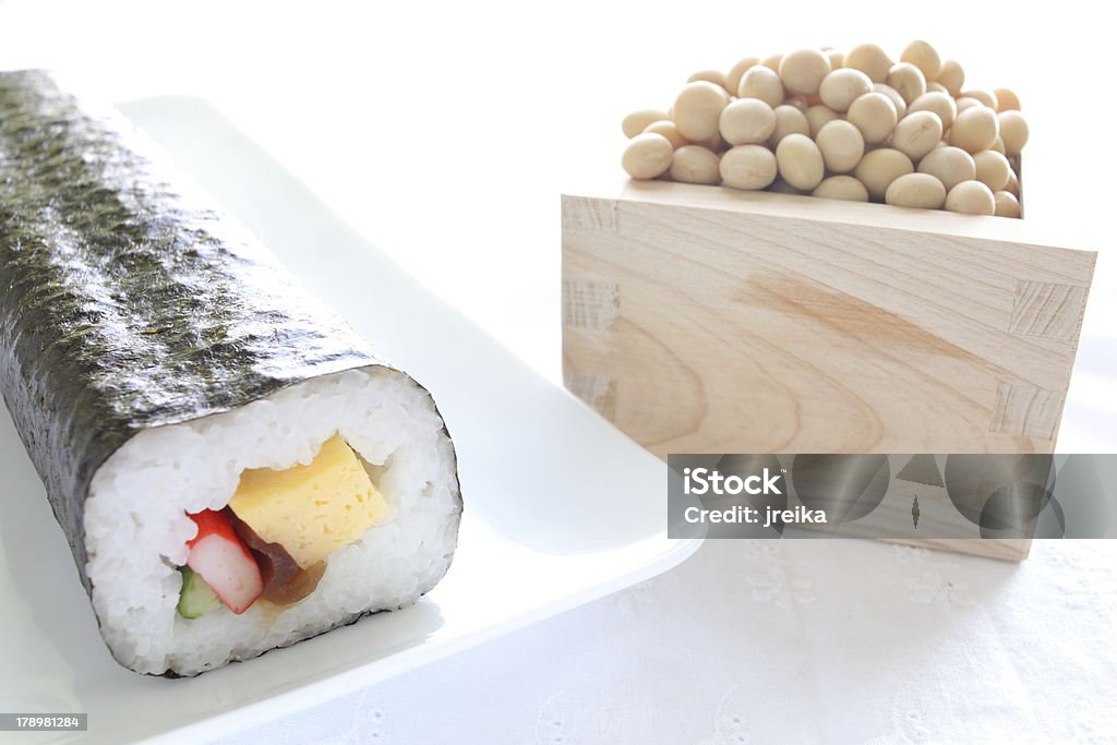 Japanische Küche, sushi-Rollen Ehomaki seasaon festival - Lizenzfrei Bohne Stock-Foto