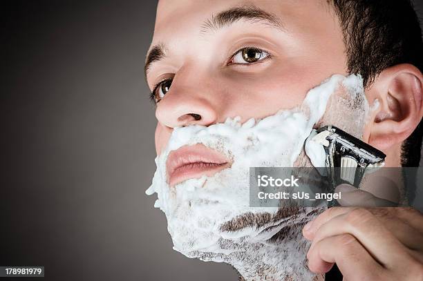 Handsome Men For Shaving Stock Photo - Download Image Now - 25-29 Years, 30-39 Years, Activity