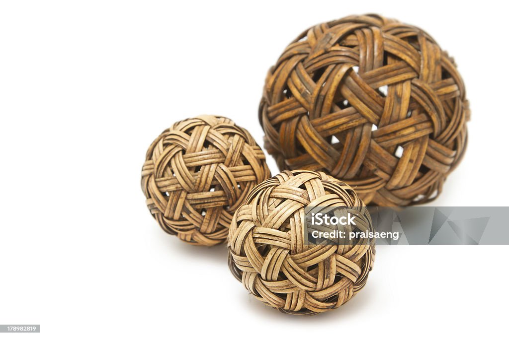 Woven wickerwork bolas feito de Bambu - Royalty-free Abstrato Foto de stock