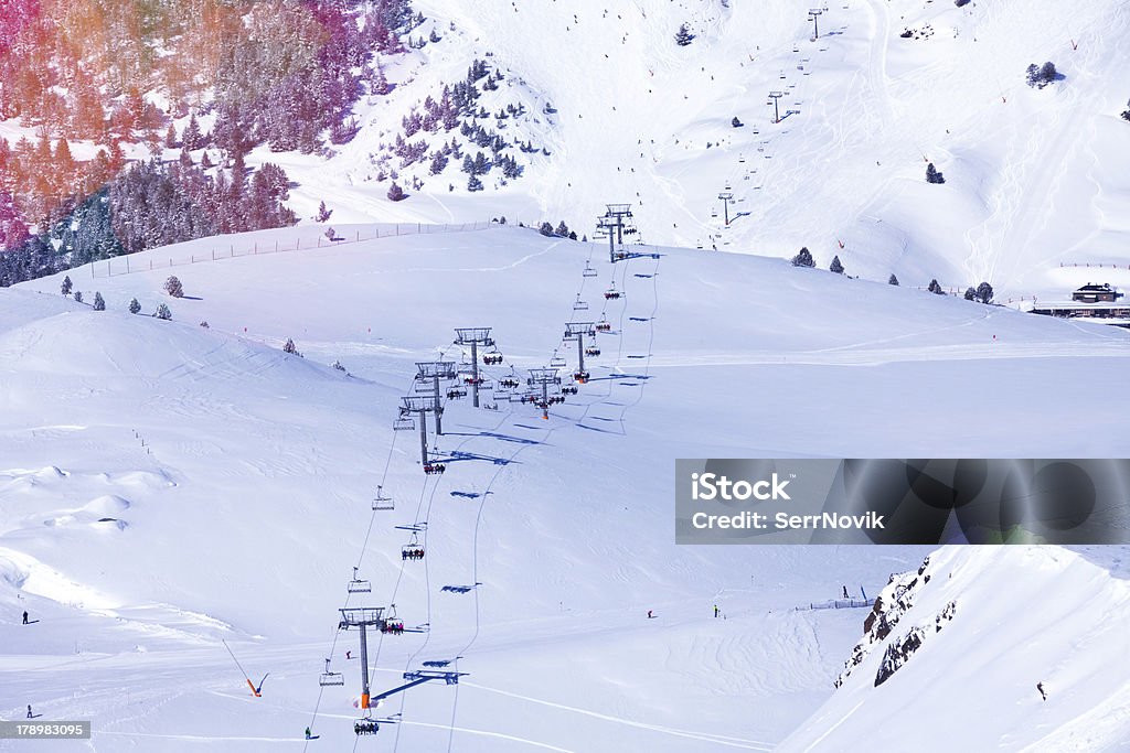 Widok Andora Wyciąg narciarski - Zbiór zdjęć royalty-free (Narciarstwo)