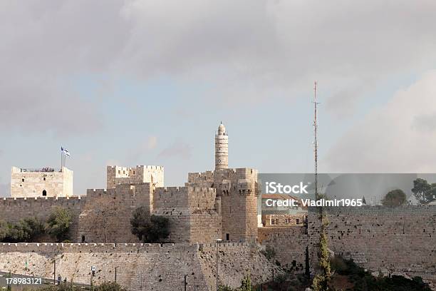 Jerusalén La Ciudad Antigua Torre De David Foto de stock y más banco de imágenes de Aguja - Chapitel - Aguja - Chapitel, Aire libre, Antiguo