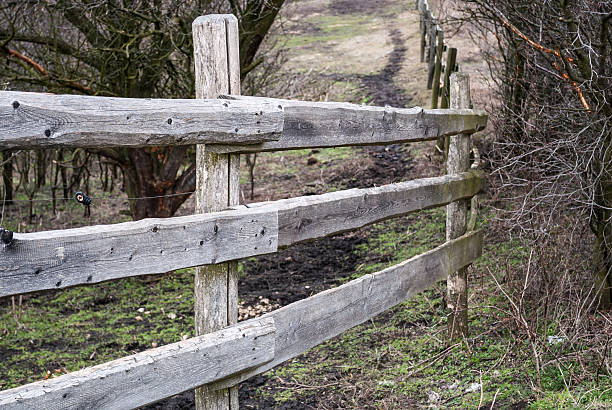 istock Wooden ranch fence 178983670