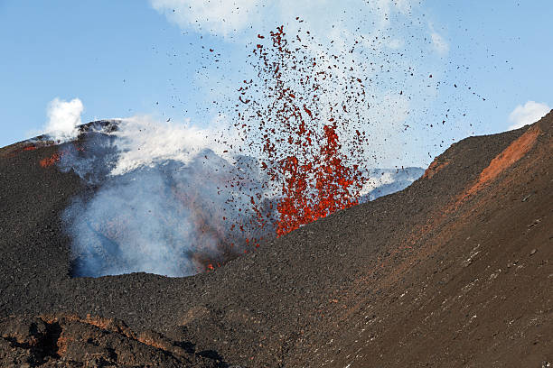 istock Lava erupts from the crater 178983706